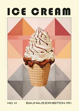 Ice Cream Mid Century Dessert Kitchen