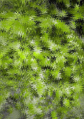 Abstract Green Swirls OA9