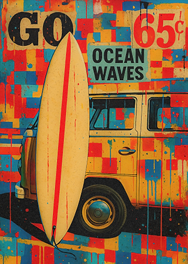 Surf Van Poster