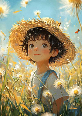 Smiling Child in Field