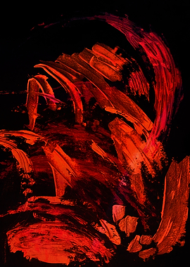 Abstract Red and Black Painting