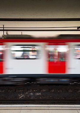 Subway Train in Motion