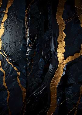 Abstract Gold and Black