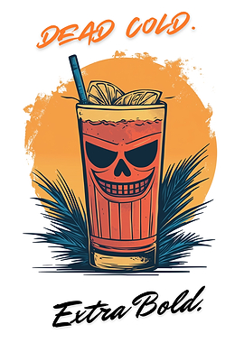 Dead Cold – Extra Bold | Skull Cocktail - Skull Cocktail Illustration