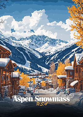 Aspen Snowmass Winter Scene
