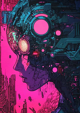 Cyberpunk Android Portrait