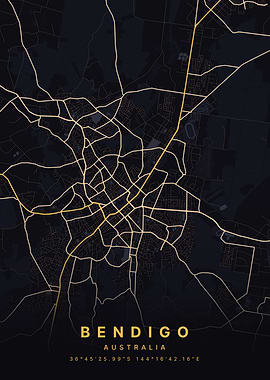 Bendigo Australia City Map