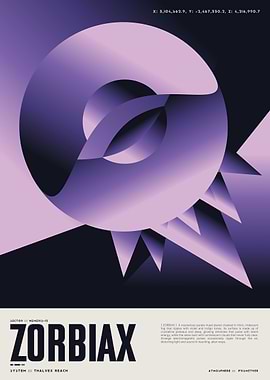 [ ZORBIAX ] Space Planet Graphic Poster