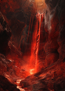 Fiery Waterfall