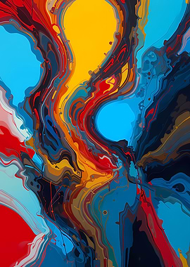 Abstract Swirling Colors