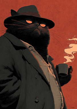 Mafia Cat in Fedora