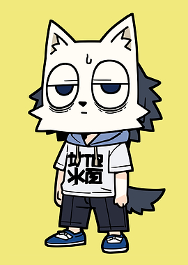 Tired Wolf Character