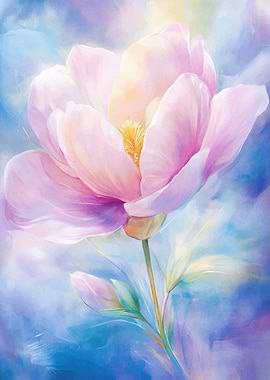 Watercolor Pink Flower