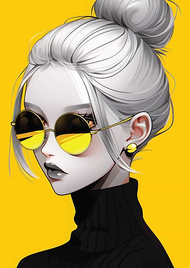 Anime Girl with Sunglasses