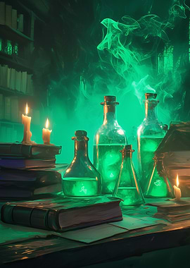 Green Potion Bottles ~ Spells ~ Magic Potions