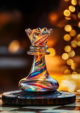 Glass Chess Queen