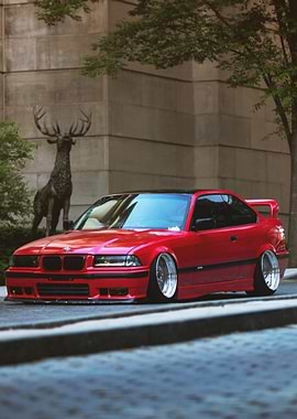 Red BMW E36