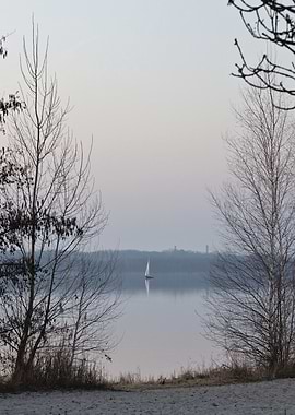 Sailboat on a Calm Lake
