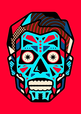 Robot Skull Art Print