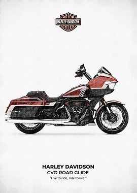 Harley Davidson CVO Road Glide sketch style