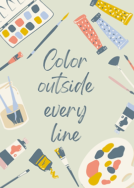 Art Supplies Illustration