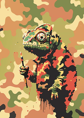 Camouflage Chameleon Artist