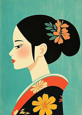 Japanese Woman in Kimono