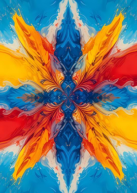 Abstract Swirl Painting