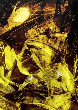 Abstract Yellow and Black Art