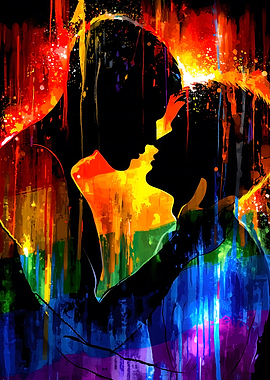 Rainbow Love Silhouette