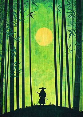 Samurai in Bamboo Forest