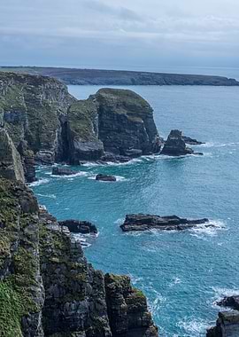 Coastal Cliffs and Ocean