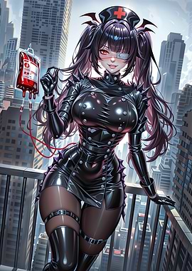 Gothic Nurse Anime Art