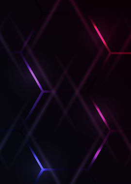 Neon Hexagon Pattern