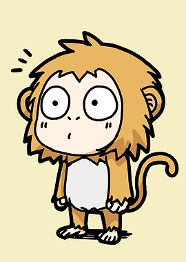 Surprised Monkey Cartoon