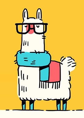 Llama with Glasses