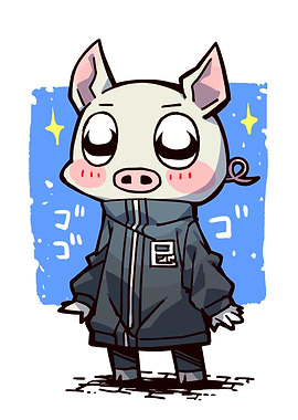 Cute Pig in Jacket