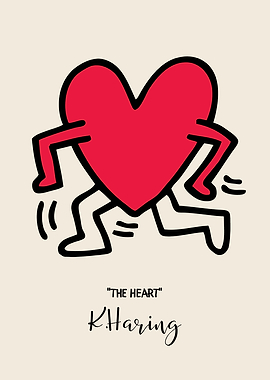 Keith Haring Heart Print