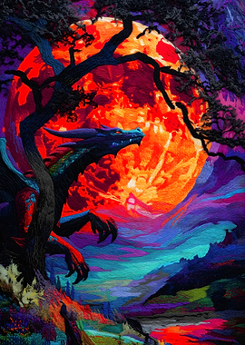 Dragon Under Blood Moon