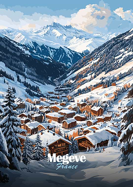 Megeve, France Winter Landscape