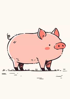 Cute Cartoon Pig