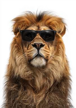 Cool Lion in Sunglasses