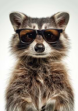 Cool Raccoon in Sunglasses