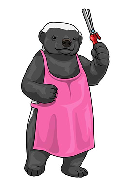 Badger Hairdresser Hair clip