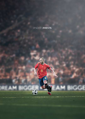 Andrés Iniesta Soccer Action