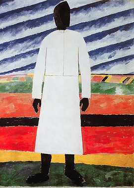 Abstract Figure in White by Kazimir Malevich