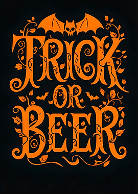 Trick or Beer Halloween Design