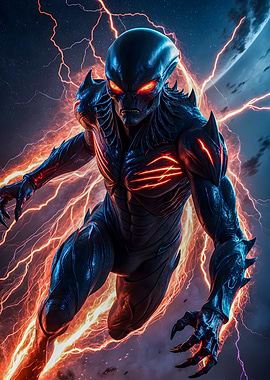 Alien Creature with Lightning