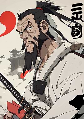 Samurai Warrior Illustration
