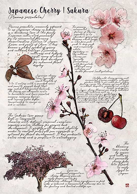 Japanese Cherry Blossom Illustration